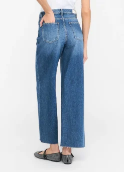 Jeans wide leg a vita bassa