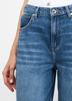 Jeans wide leg a vita bassa