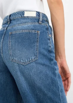 Jeans wide leg a vita bassa