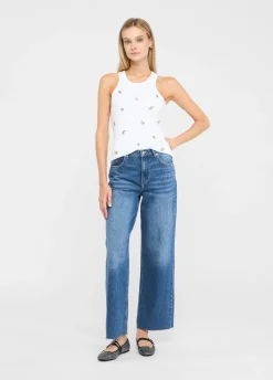 Jeans wide leg a vita bassa