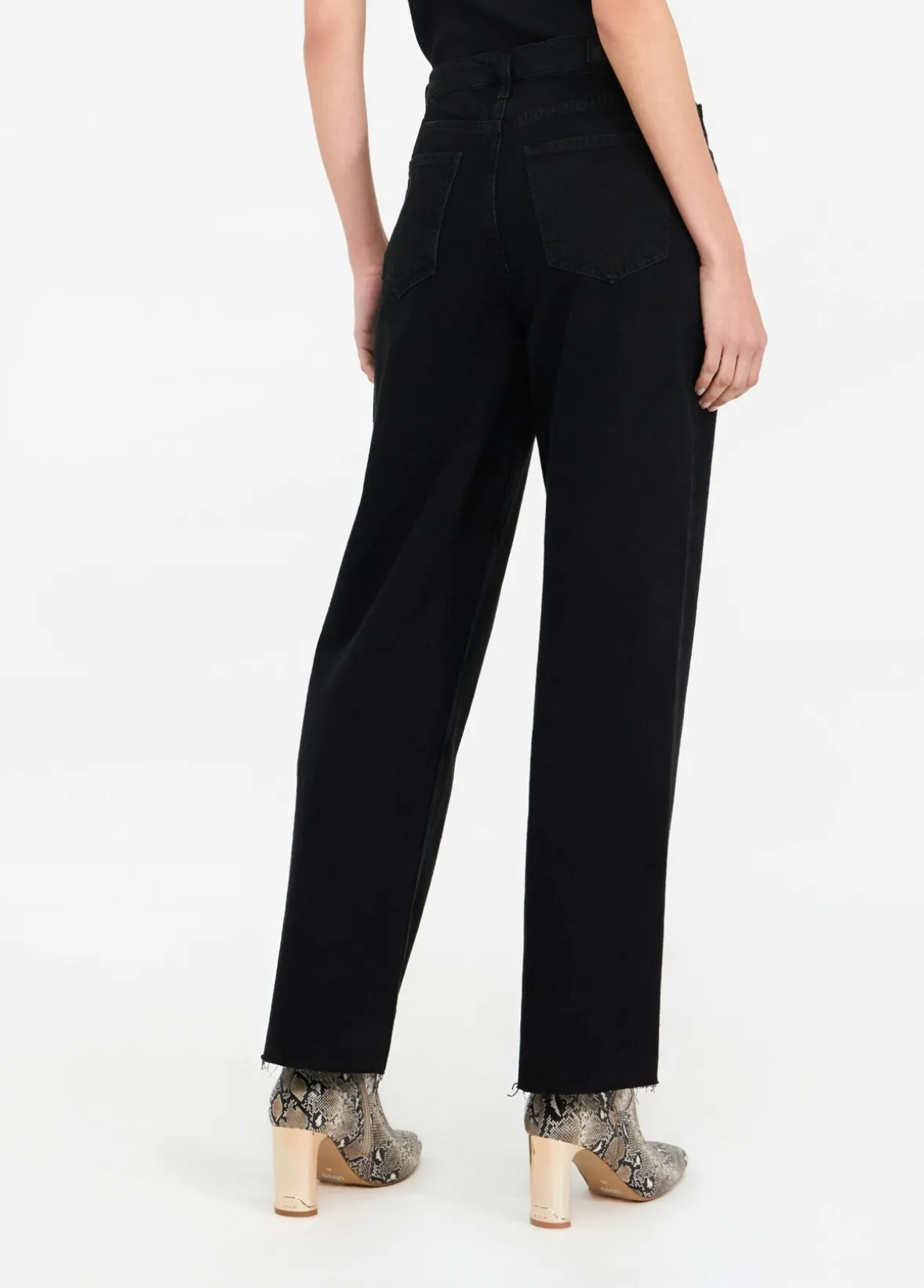 Jeans wide leg a vita bassa