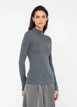 Maglia 100% lana con applicazioni