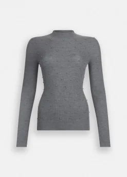 Maglia 100% lana con applicazioni