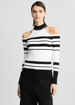 Maglia a righe con borchie