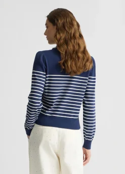 Maglia a righe con colletto