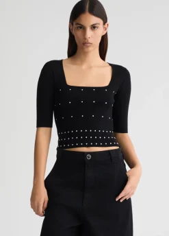 Maglia con borchie