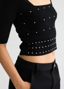 Maglia con borchie