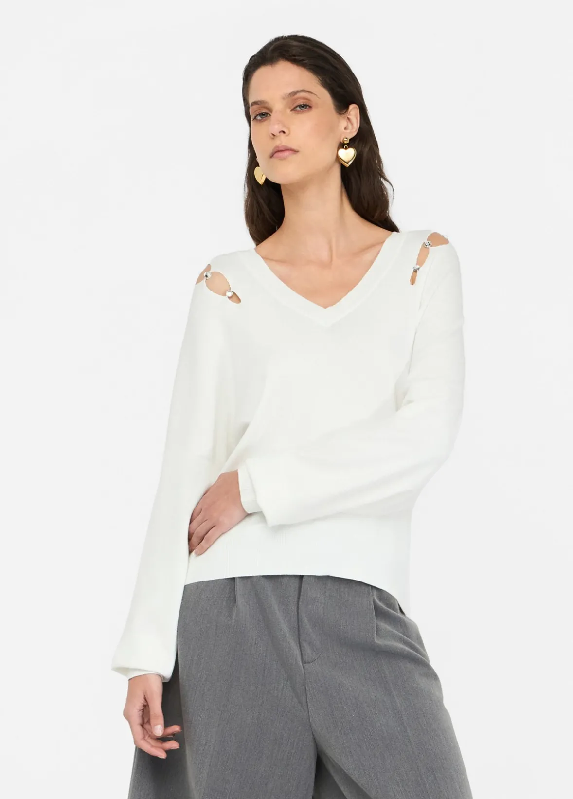 Maglia con castoni gioiello