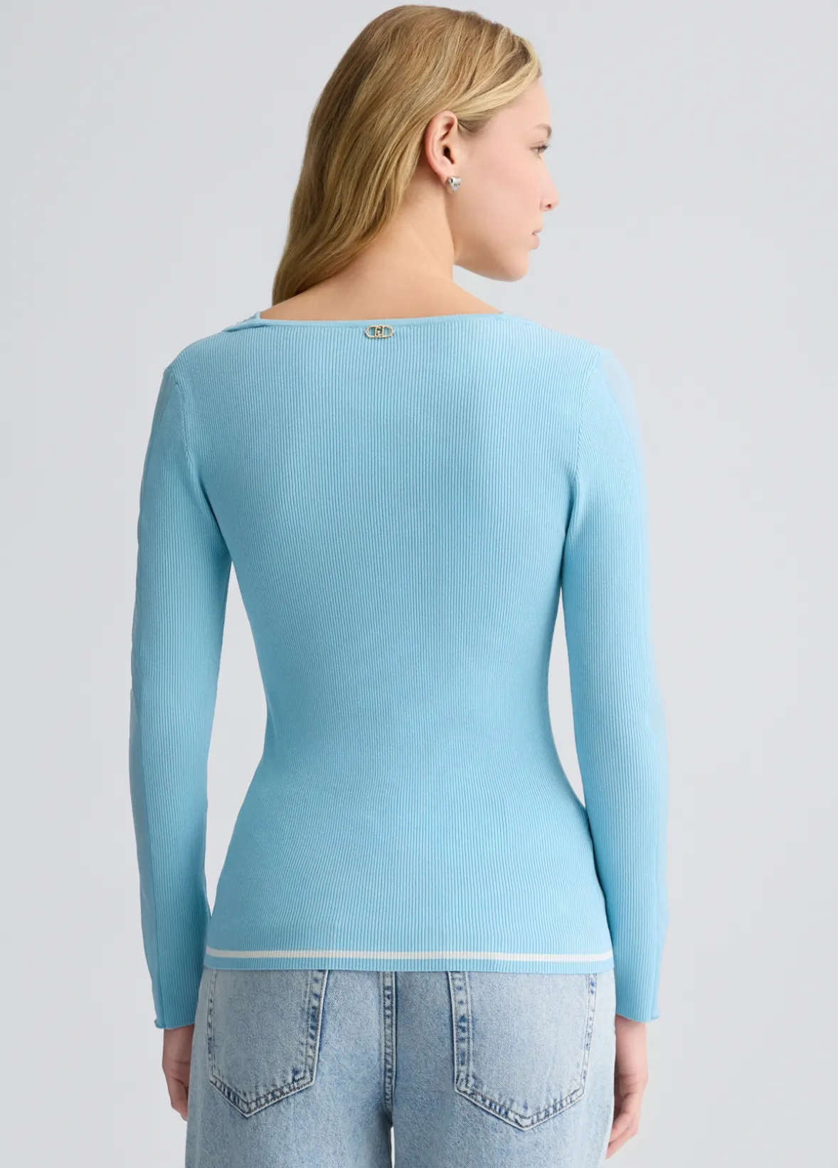 Maglia con inserti in tulle