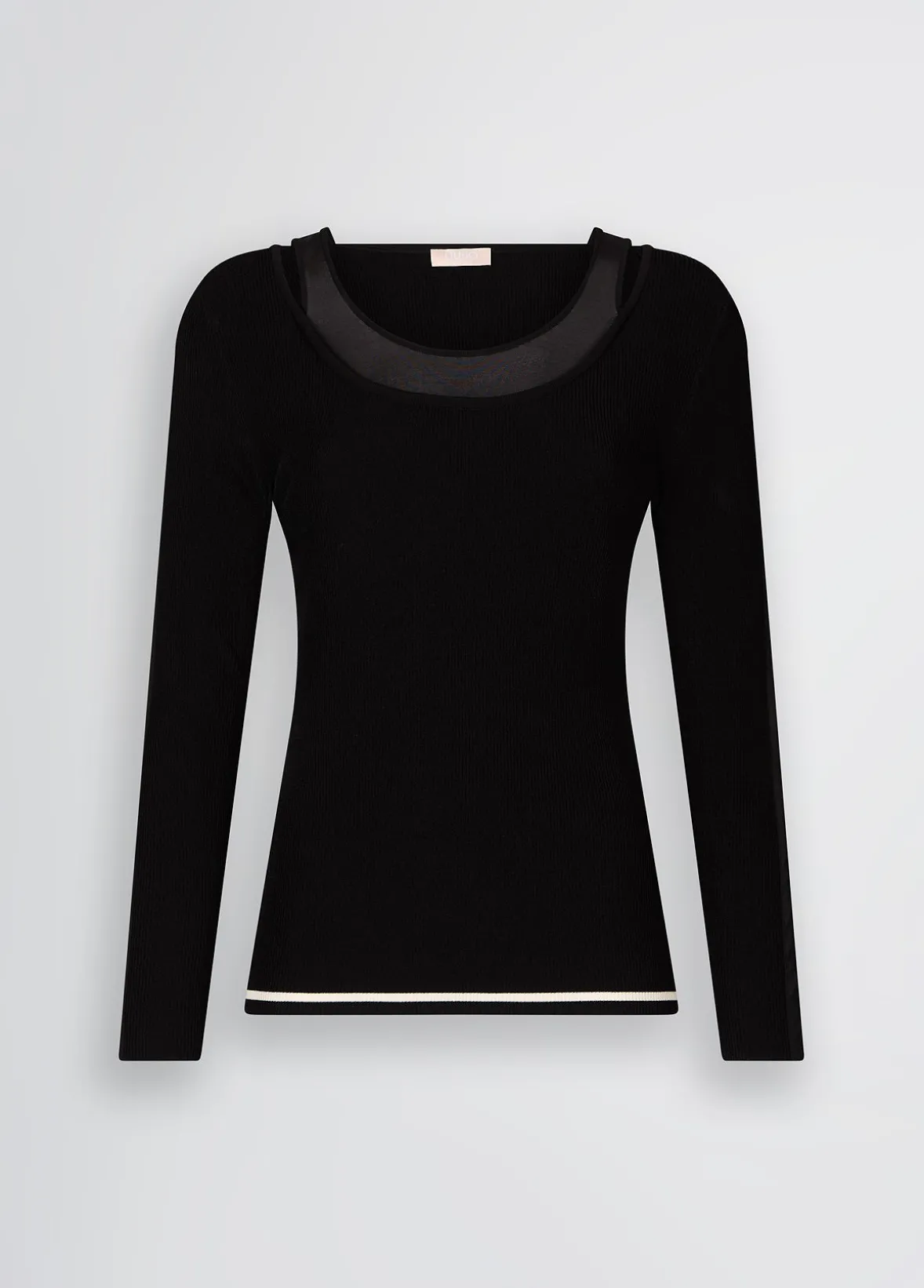 Maglia con inserti in tulle