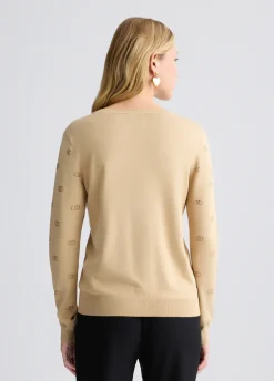 Maglia con logo e strass