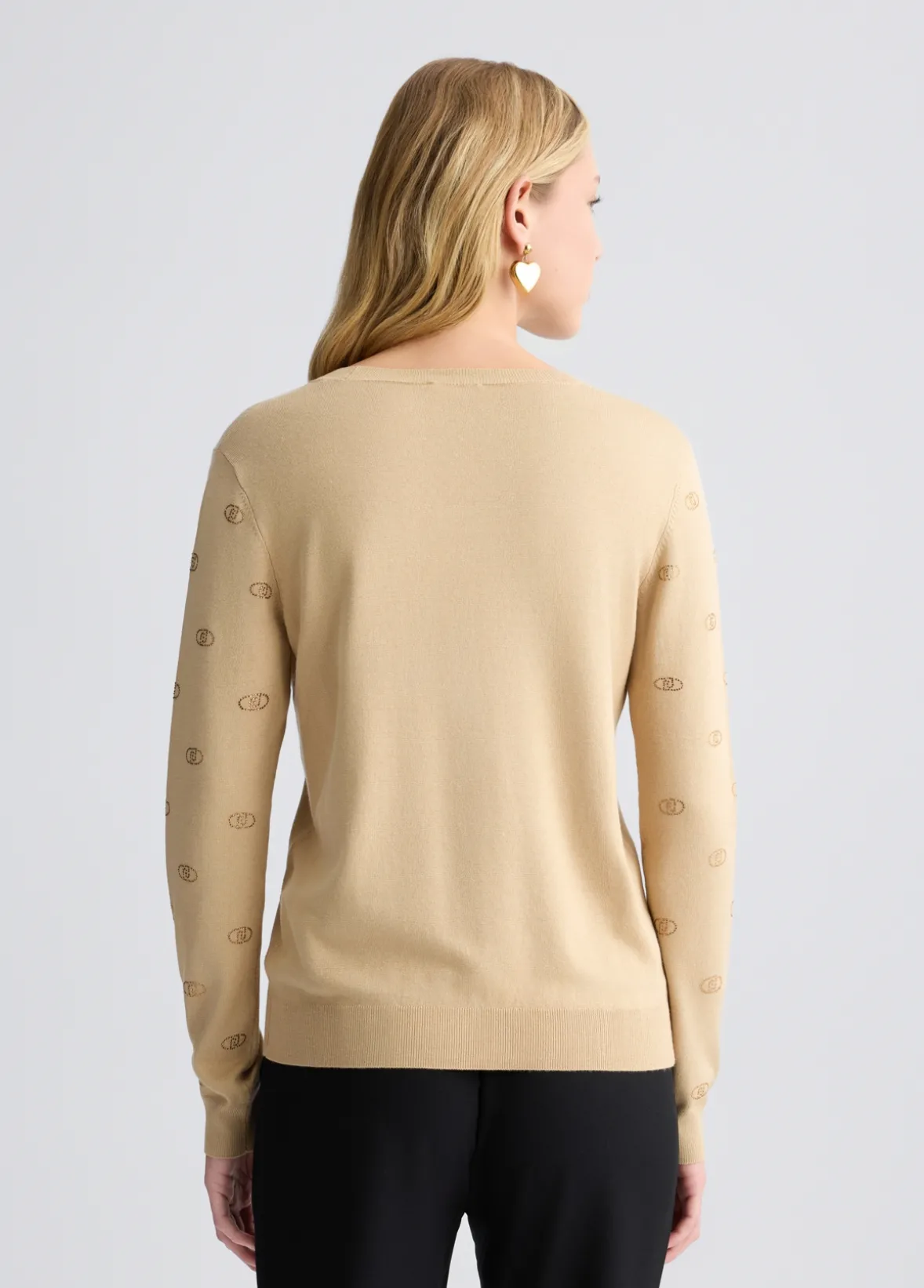 Maglia con logo e strass