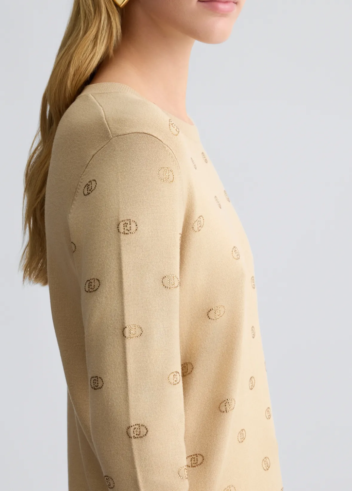 Maglia con logo e strass