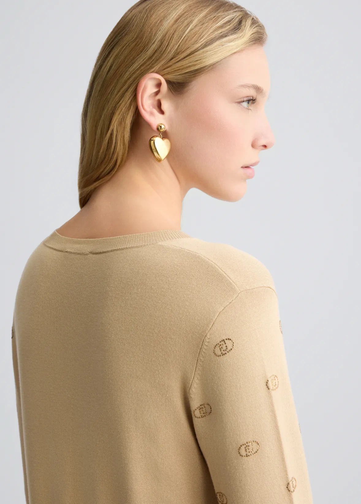Maglia con logo e strass