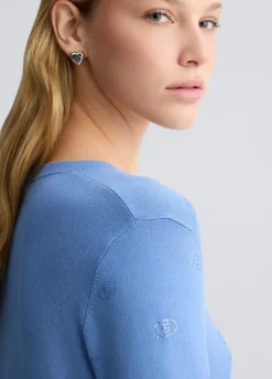 Maglia con logo e strass