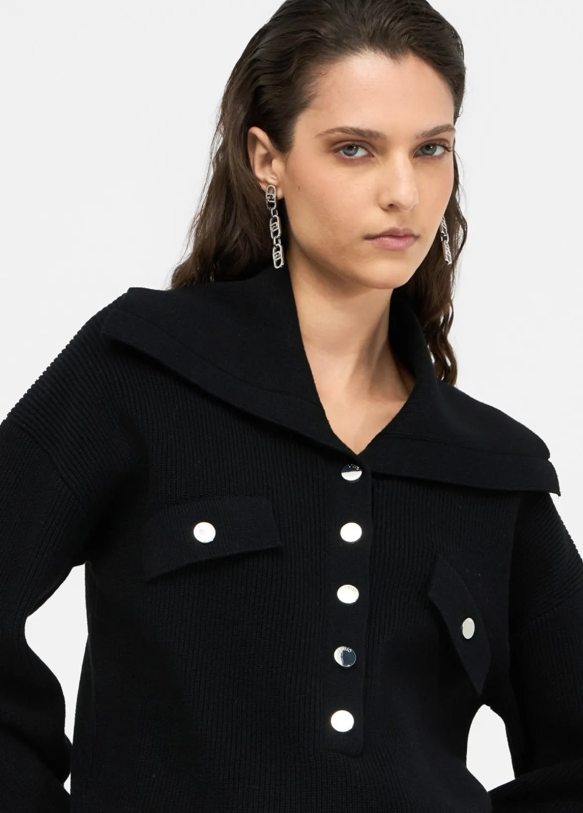 Maglia con maxi collo