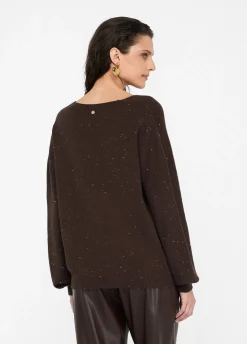 Maglia con micro paillettes