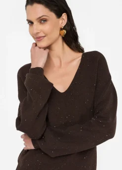 Maglia con micro paillettes