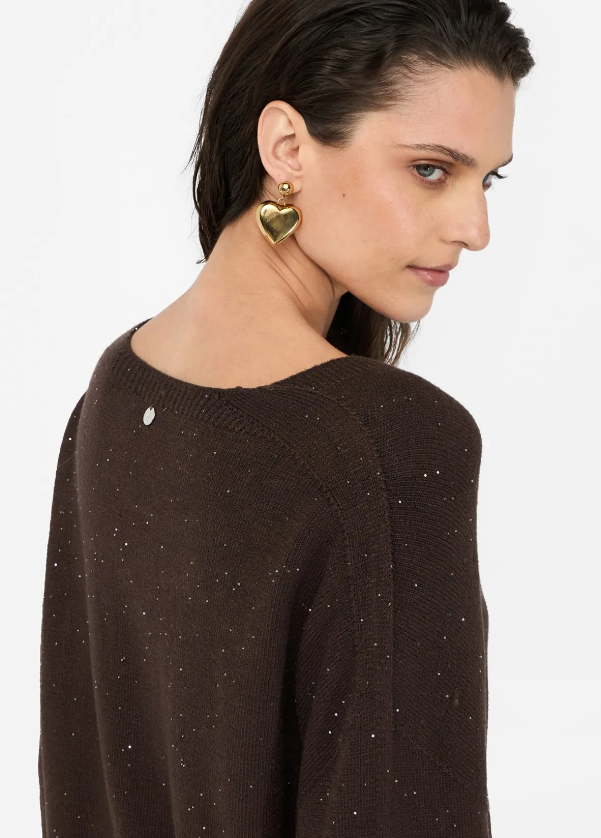 Maglia con micro paillettes