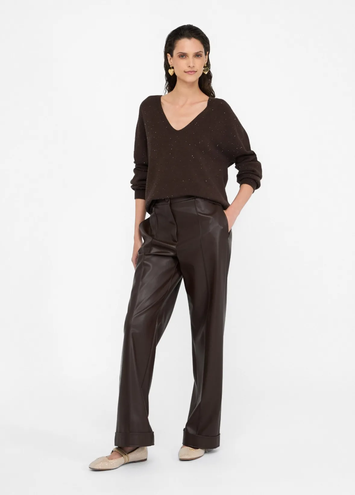 Maglia con micro paillettes