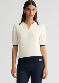 Maglia con profili a contrasto