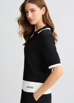 Maglia con profili a contrasto