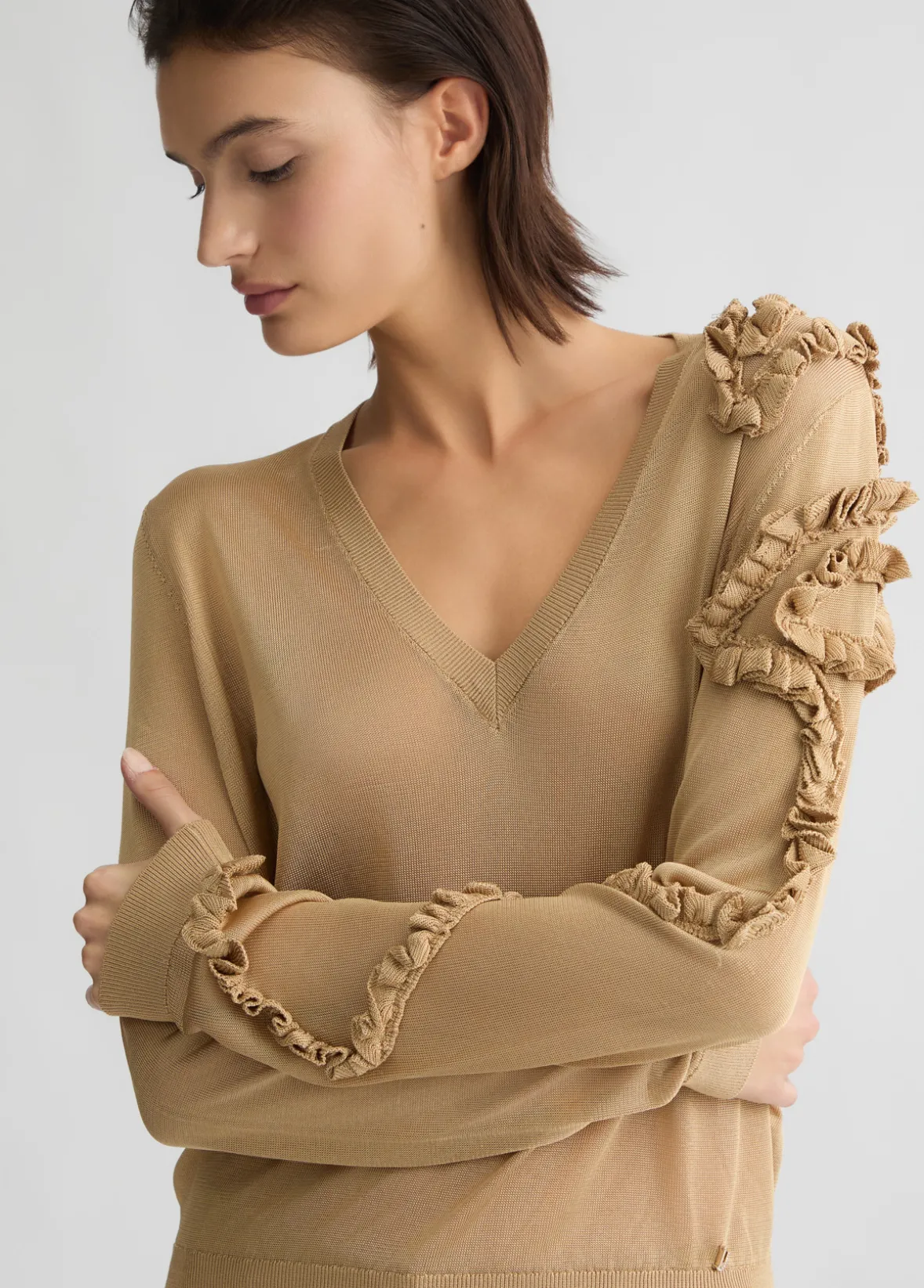 Maglia con rouches
