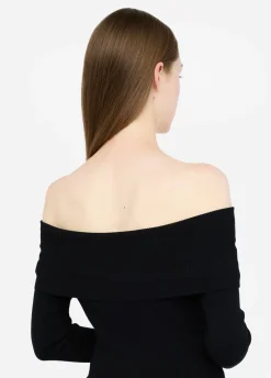 Maglia con scollo bardot