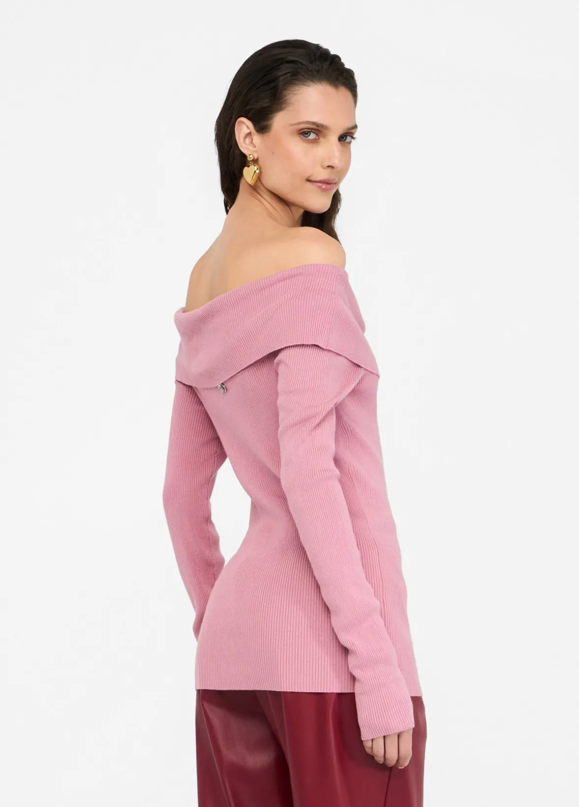 Maglia con scollo bardot