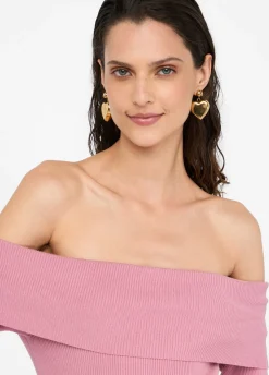 Maglia con scollo bardot