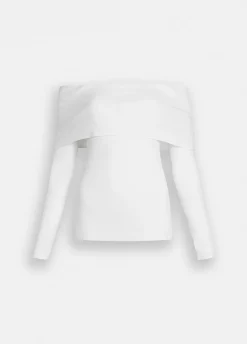 Maglia con scollo bardot