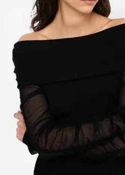 Maglia con scollo bardot