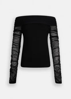 Maglia con scollo bardot