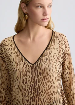 Maglia con stampa animalier