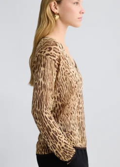 Maglia con stampa animalier