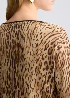 Maglia con stampa animalier