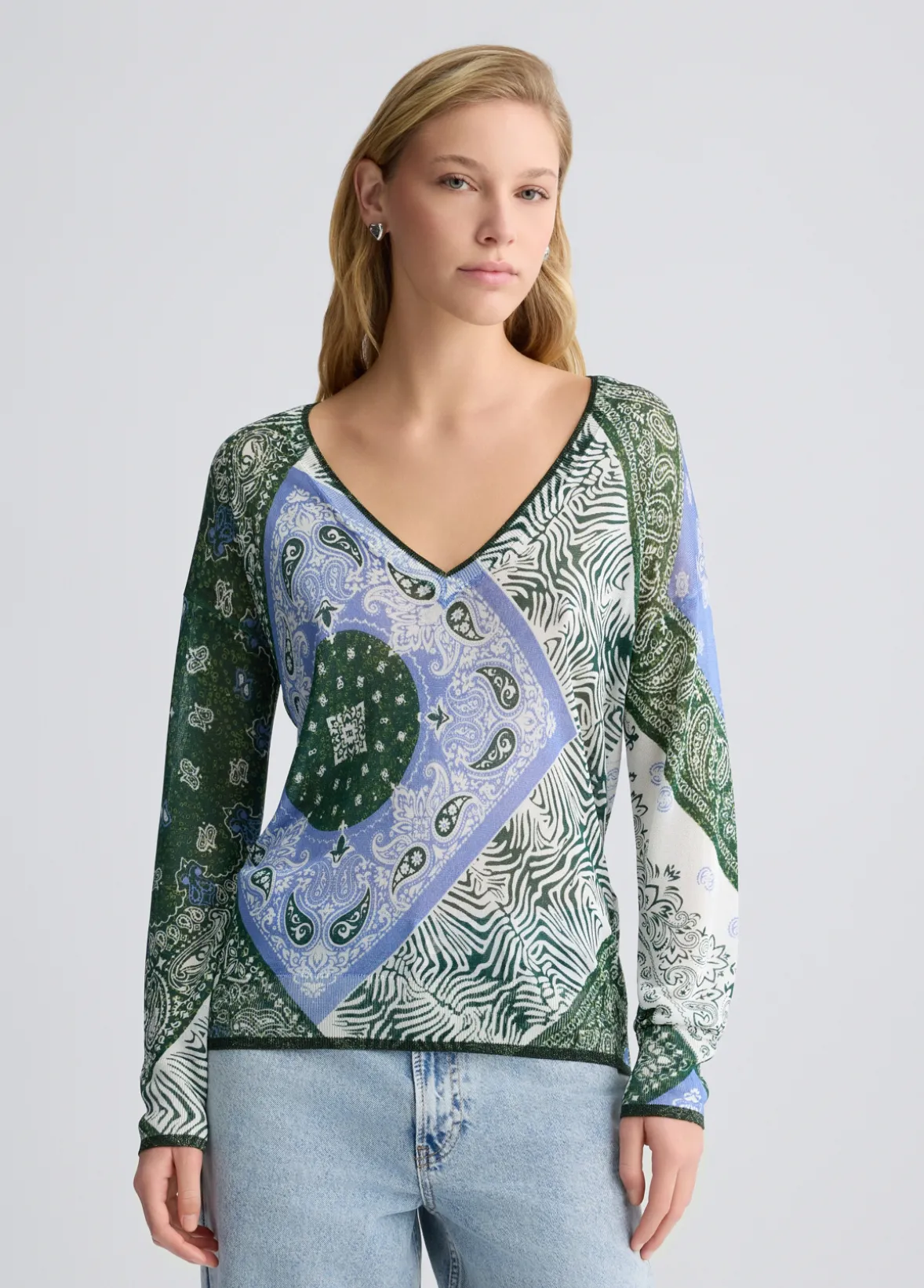 Maglia con stampa bandana
