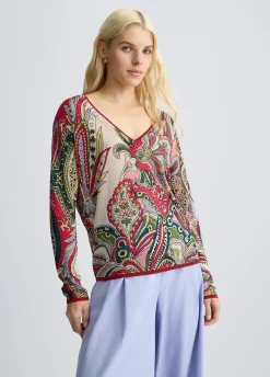 Maglia con stampa foulard