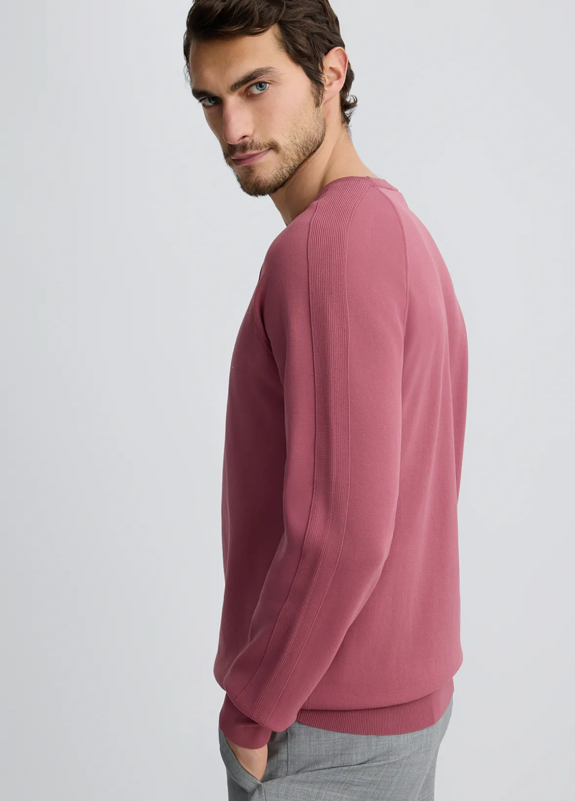 Maglia girocollo lampone