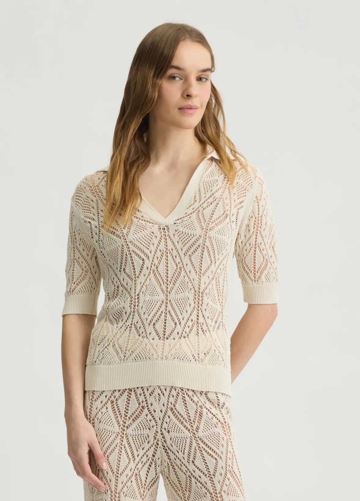 Maglia in cotone crochet