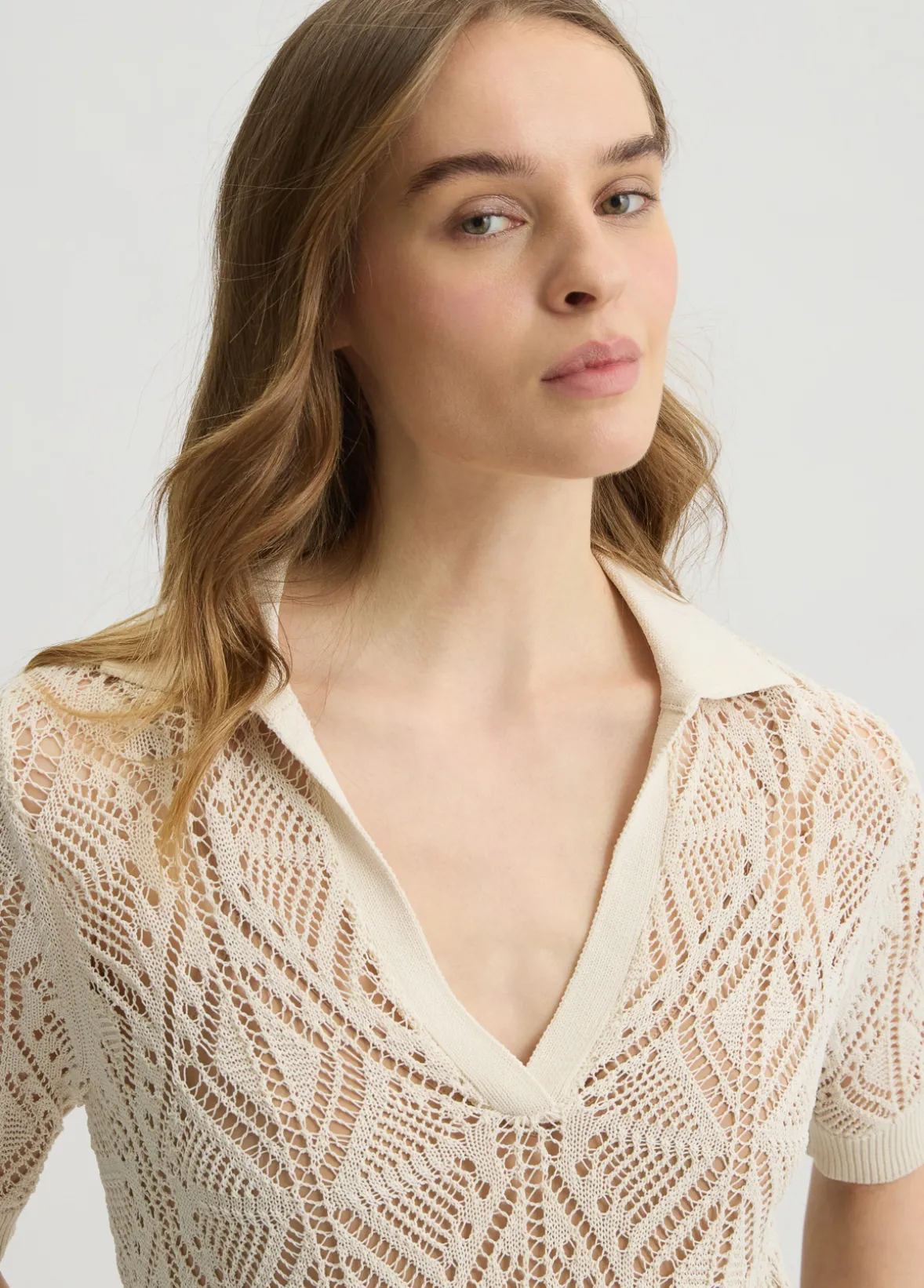 Maglia in cotone crochet