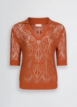 Maglia in cotone crochet