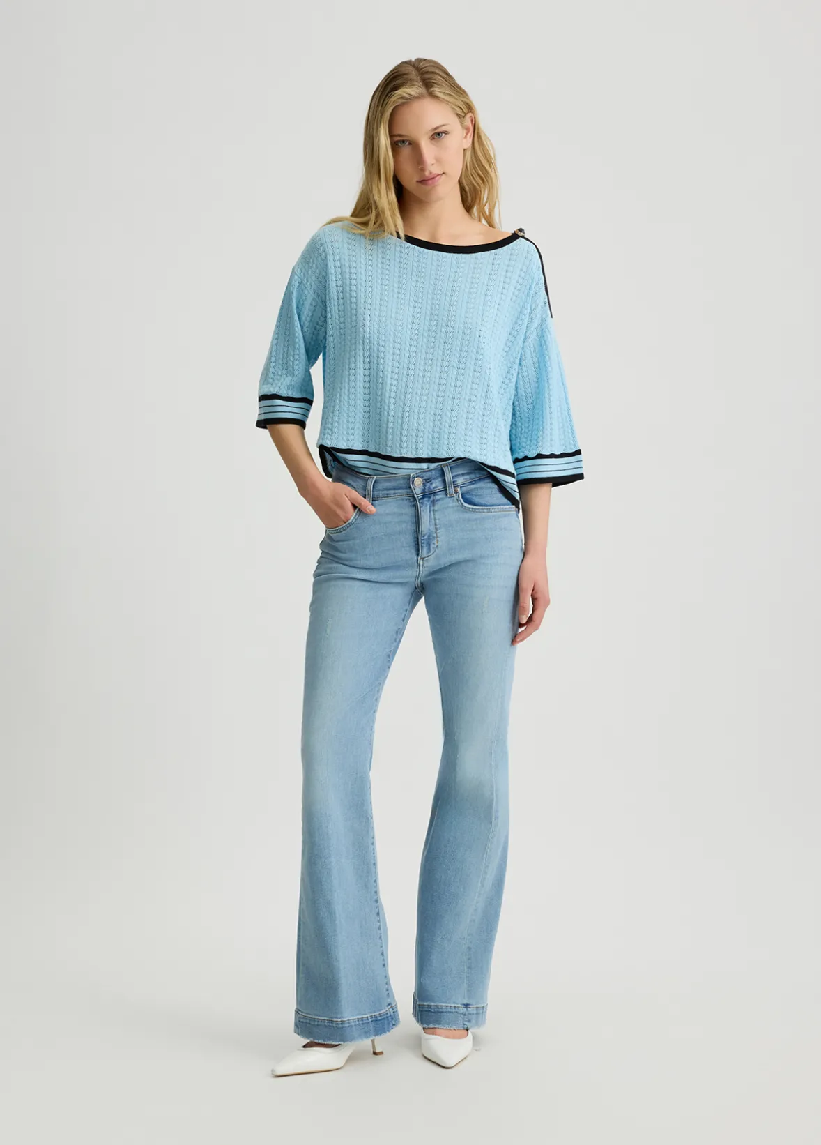Maglia in cotone e cashmere