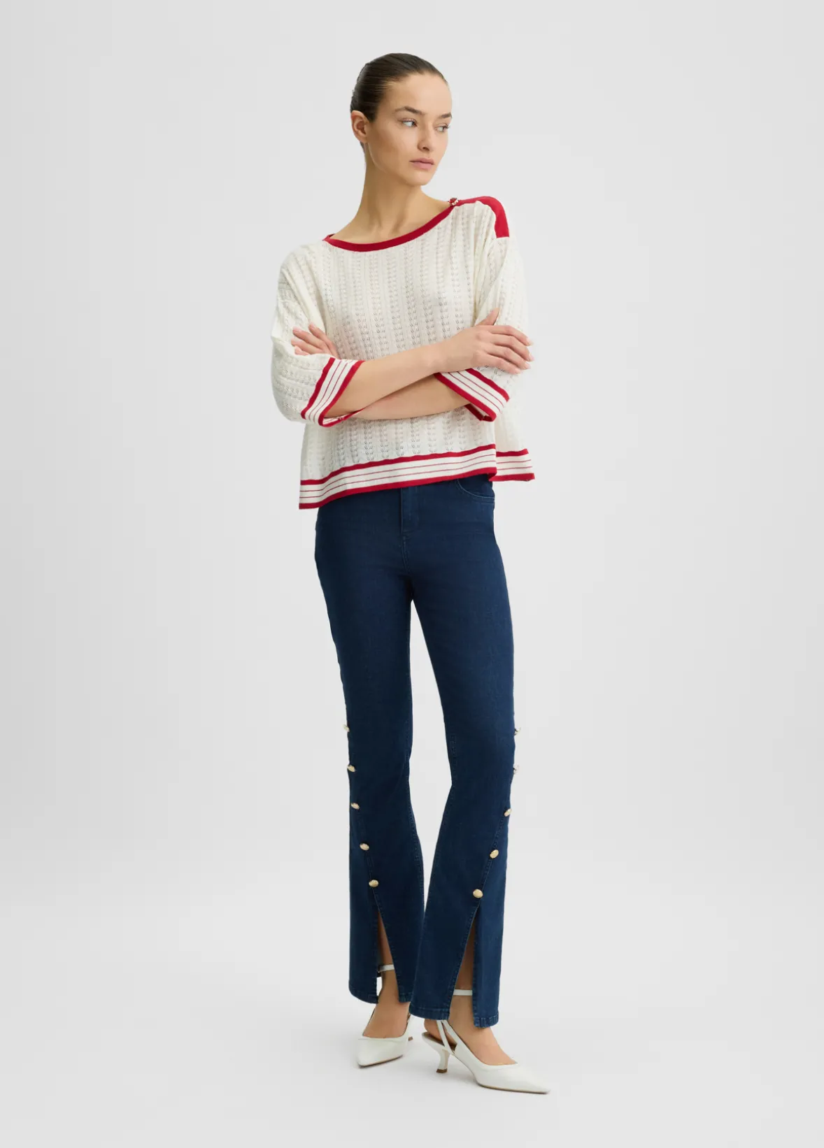 Maglia in cotone e cashmere