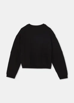 Maglia in lana con logo e strass