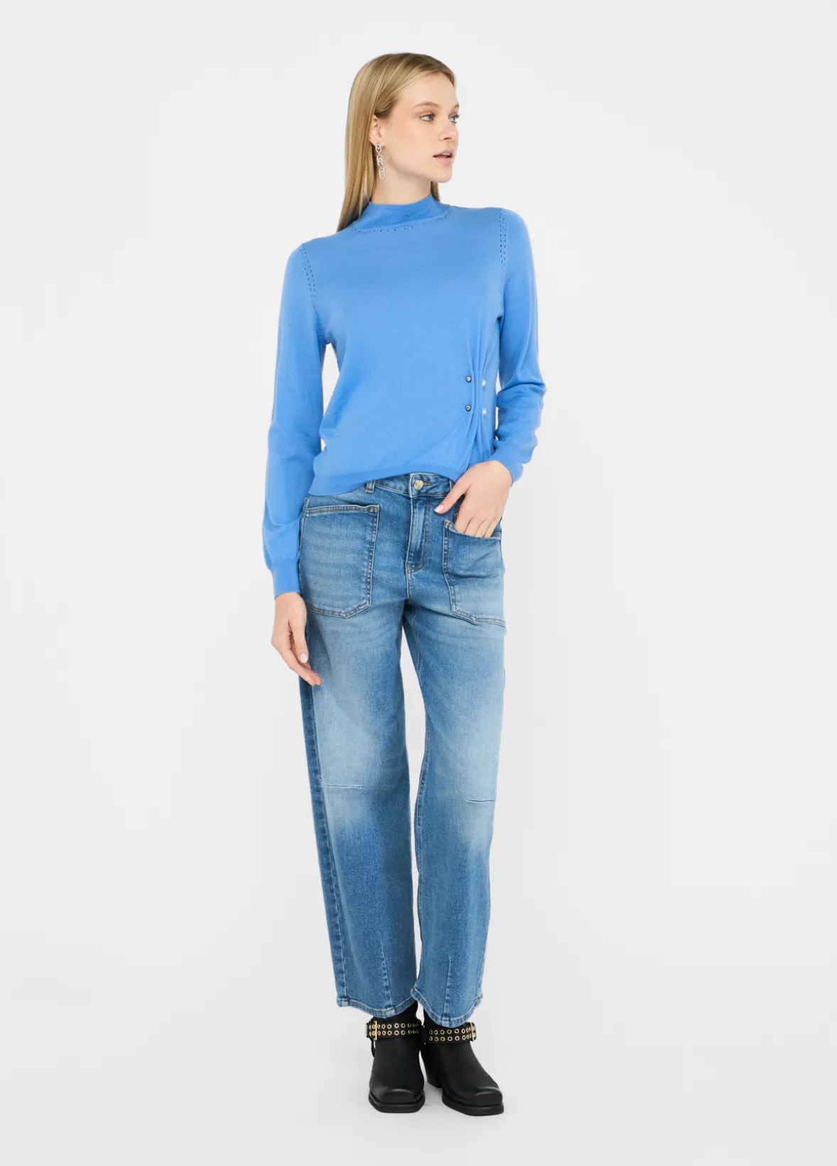 Maglia in lana con perle