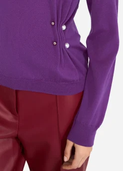Maglia in lana con perle