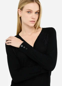 Maglia in lana con pizzo