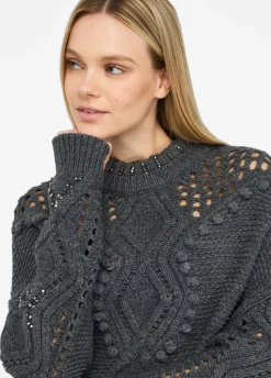 Maglia in lana con traforature