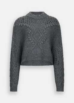 Maglia in lana con traforature